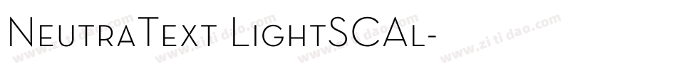 NeutraText LightSCAl字体转换